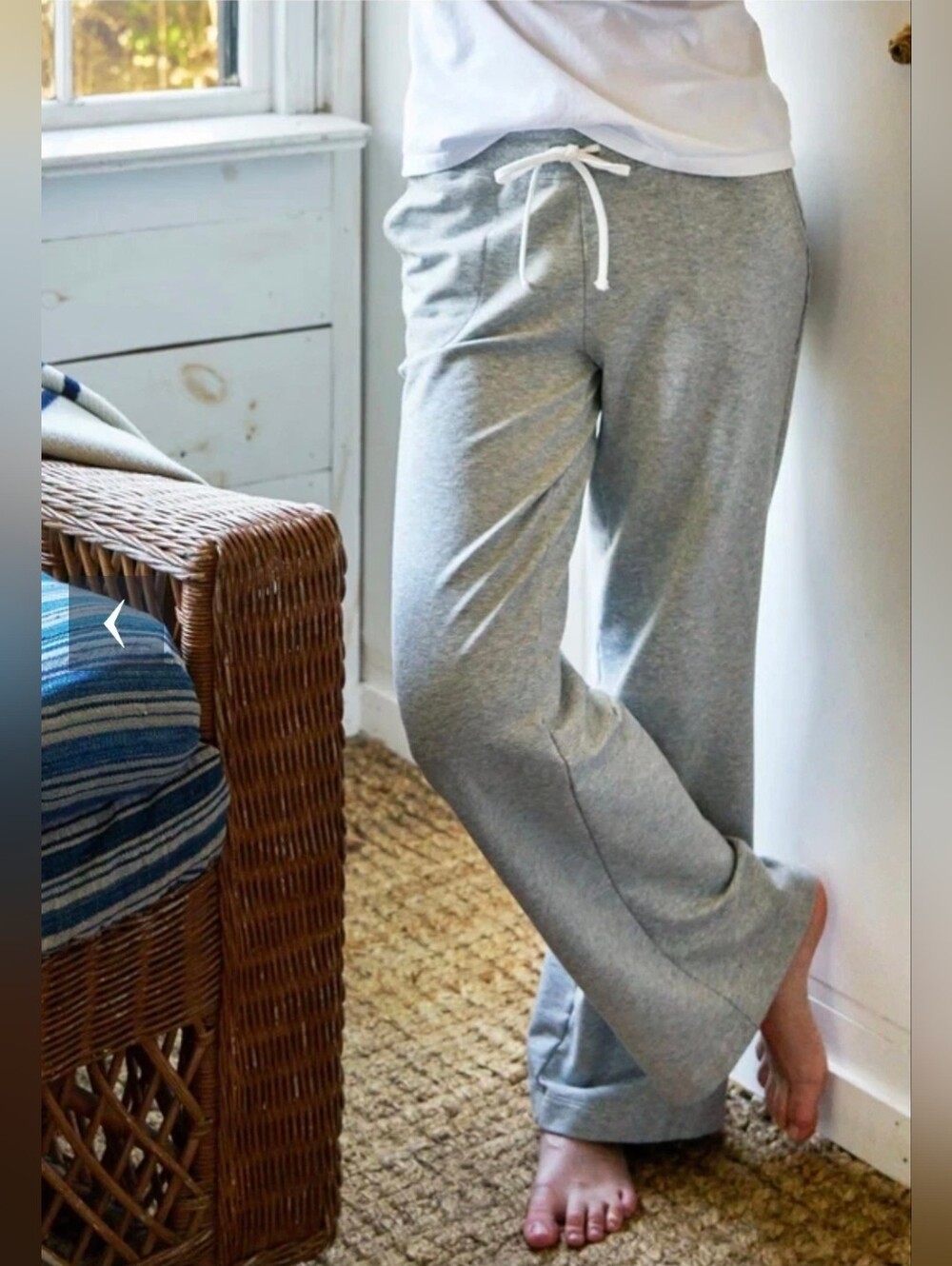 B.Draddy MP Lounge Pant Womens In Grey Heather French Terry W/Front Pockets Sz S